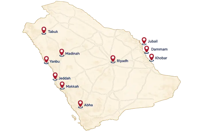 saudi map